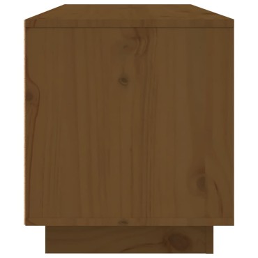 vidaXL Έπιπλο Τηλεόρασης Καφέ Μελί 80x35x40,5cm από Μασίφ Ξύλο Πεύκου