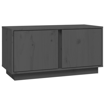 vidaXL Έπιπλο Τηλεόρασης Γκρι 80x35x40,5cm από Μασίφ Ξύλο Πεύκου