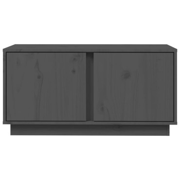 vidaXL Έπιπλο Τηλεόρασης Γκρι 80x35x40,5cm από Μασίφ Ξύλο Πεύκου