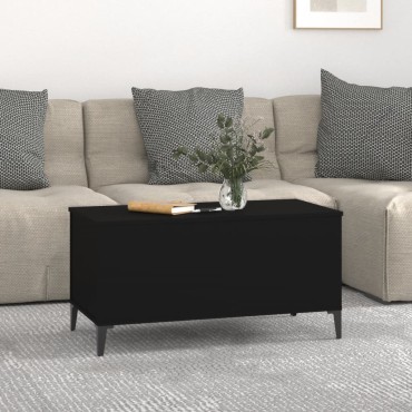 vidaXL Τραπεζάκι Σαλονιού Μαύρο 90x44,5x45cm Επεξεργασμένο Ξύλο 1 τεμ.