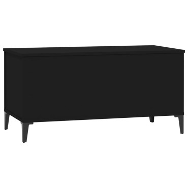 vidaXL Τραπεζάκι Σαλονιού Μαύρο 90x44,5x45cm Επεξεργασμένο Ξύλο 1 τεμ.