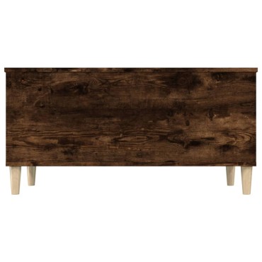 vidaXL Τραπεζάκι Σαλονιού Καπνιστή Δρυς 90x44,5x45cm Επεξ. Ξύλο 1 τεμ.