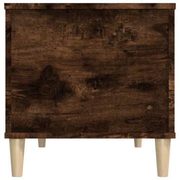 vidaXL Τραπεζάκι Σαλονιού Καπνιστή Δρυς 90x44,5x45cm Επεξ. Ξύλο 1 τεμ.