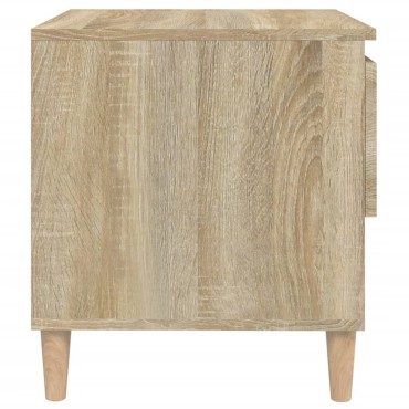 vidaXL Κομοδίνα 2 τεμ. Sonoma Δρυς 50x46x50cm από Επεξεργασμένο Ξύλο