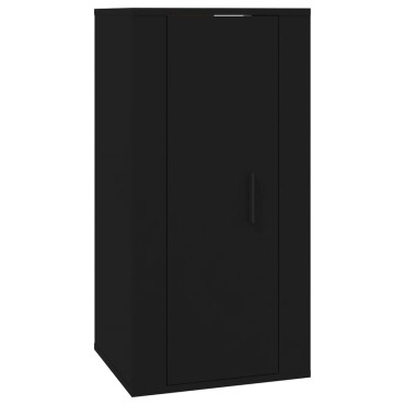 vidaXL Έπιπλο Τηλεόρασης Επιτοίχιο Μαύρο 40x34,5x80cm