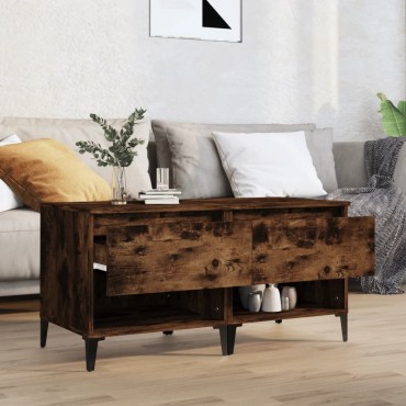 vidaXL Τραπεζάκια Σαλονιού 2 τεμ. Καπνιστή Δρυς 50x46x50cm Επεξ. Ξύλο
