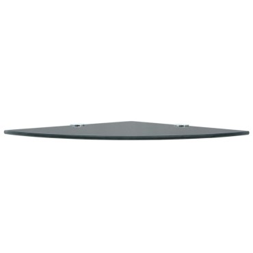 vidaXL Ράφια Γωνία 2 τεμ. Μαύρα 25x25cm Γυάλινα + Στηρίγματα Χρωμίου