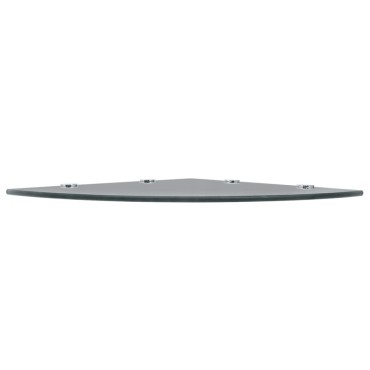 vidaXL Ράφια Γωνία 2 τεμ. Μαύρα 45x45cm Γυάλινα + Στηρίγματα Χρωμίου