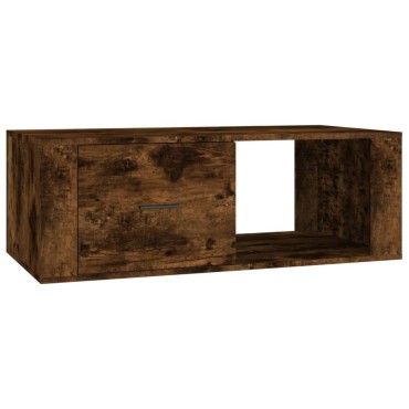 vidaXL Τραπεζάκι Σαλονιού Καπνιστή Δρυς 100x50,5x35cm Επεξεργασμ. Ξύλο 1 τεμ.