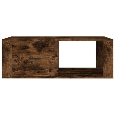 vidaXL Τραπεζάκι Σαλονιού Καπνιστή Δρυς 100x50,5x35cm Επεξεργασμ. Ξύλο 1 τεμ.