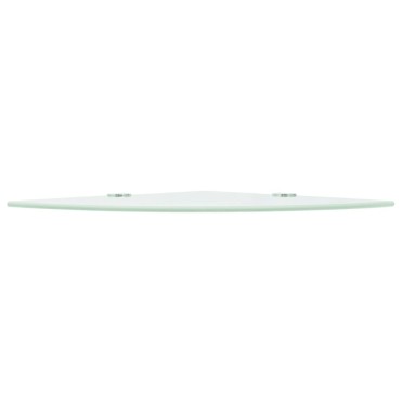 vidaXL Ράφια Γωνία 2 τεμ. Λευκά 25x25cm Γυάλινα + Στηρίγματα Χρωμίου
