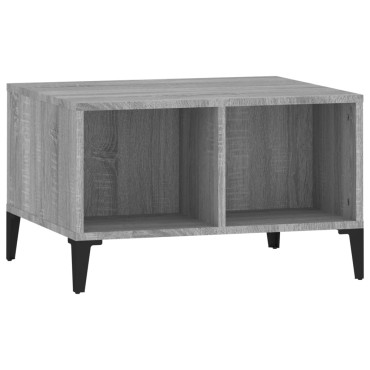 vidaXL Τραπεζάκι Σαλονιού Γκρι Sonoma 60x50x36,5cm Επεξεργασμένο Ξύλο 1 τεμ.