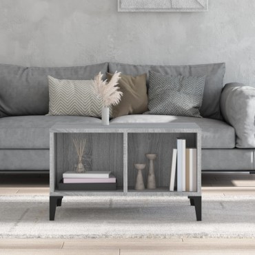 vidaXL Τραπεζάκι Σαλονιού Γκρι Sonoma 60x50x36,5cm Επεξεργασμένο Ξύλο 1 τεμ.