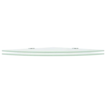 vidaXL Ράφια Γωνία 2 τεμ. Λευκά 35x35cm Γυάλινα + Στηρίγματα Χρωμίου