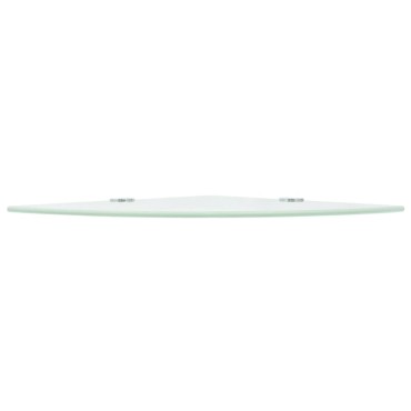 vidaXL Ράφια Γωνία 2 τεμ. Λευκά 35x35cm Γυάλινα + Στηρίγματα Χρωμίου