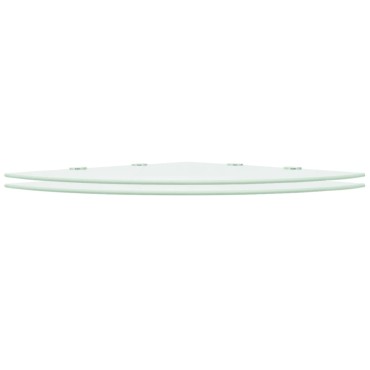vidaXL Ράφια Γωνία 2 τεμ. Λευκά 45x45cm Γυάλινα + Στηρίγματα Χρωμίου