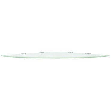 vidaXL Ράφια Γωνία 2 τεμ. Λευκά 45x45cm Γυάλινα + Στηρίγματα Χρωμίου