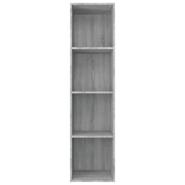 vidaXL Βιβλιοθήκη/Έπιπλο Τηλεόρασης Γκρι Sonoma 36x30x143cm Επεξ. Ξύλο 1 τεμ.