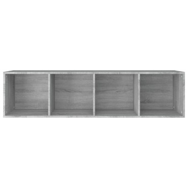 vidaXL Βιβλιοθήκη/Έπιπλο Τηλεόρασης Γκρι Sonoma 36x30x143cm Επεξ. Ξύλο 1 τεμ.