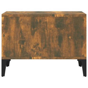 vidaXL Τραπεζάκι Σαλονιού Καπνιστή Δρυς 60x50x36,5cm Επεξεργασμ. Ξύλο 1 τεμ.