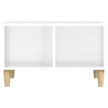 vidaXL Τραπεζάκι Σαλονιού Γυαλ. Λευκό 60x50x36,5cm Επεξεργ. Ξύλο 1 τεμ.
