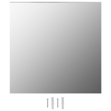 vidaXL Καθρέφτες Τοίχου 2 τεμ. Τετράγωνοι 50 x 50 εκ. Γυάλινοι