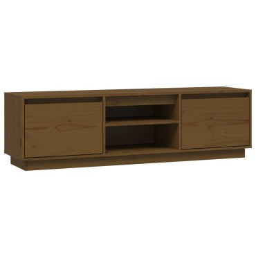 vidaXL Έπιπλο Τηλεόρασης Καφέ Μελί 140x35x40cm από Μασίφ Ξύλο Πεύκου