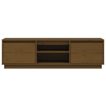 vidaXL Έπιπλο Τηλεόρασης Καφέ Μελί 140x35x40cm από Μασίφ Ξύλο Πεύκου