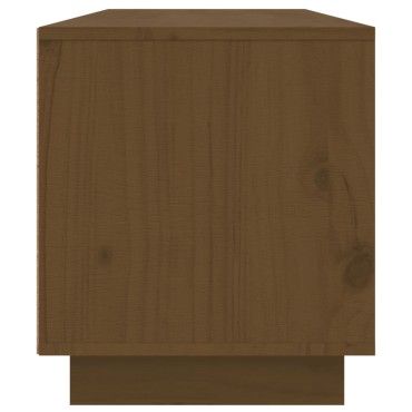 vidaXL Έπιπλο Τηλεόρασης Καφέ Μελί 140x35x40cm από Μασίφ Ξύλο Πεύκου