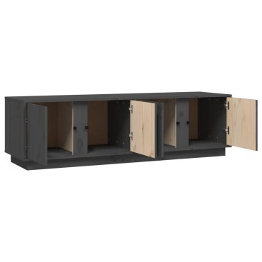 vidaXL Έπιπλο Τηλεόρασης Γκρι 140x40x40cm από Μασίφ Ξύλο Πεύκου