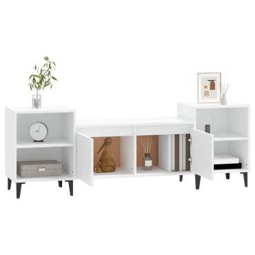 vidaXL Έπιπλο Τηλεόρασης Λευκό 160x35x55cm Επεξεργασμένο Ξύλο