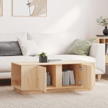 vidaXL Τραπεζάκι Σαλονιού Γκρι 110x50x40cm από Μασίφ Ξύλο Πεύκου 1 τεμ.