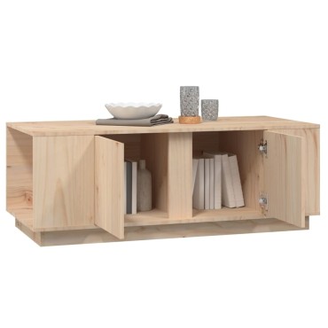 vidaXL Τραπεζάκι Σαλονιού Γκρι 110x50x40cm από Μασίφ Ξύλο Πεύκου 1 τεμ.