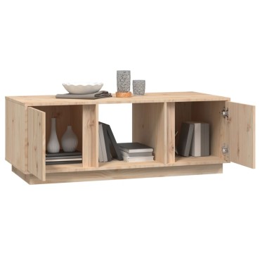 vidaXL Τραπεζάκι Σαλονιού Γκρι 110x50x40cm από Μασίφ Ξύλο Πεύκου 1 τεμ.