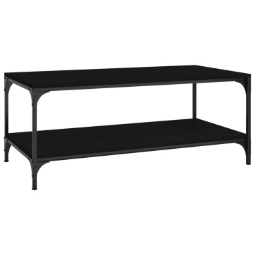 vidaXL Τραπεζάκι Σαλονιού Μαύρο 100x50x40cm Επεξεργασμένο Ξύλο 1 τεμ.