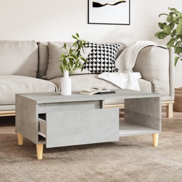 vidaXL Τραπεζάκι Σαλονιού Γκρι Σκυρ. 90x50x36,5cm Επεξεργ. Ξύλο 1 τεμ.