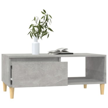 vidaXL Τραπεζάκι Σαλονιού Γκρι Σκυρ. 90x50x36,5cm Επεξεργ. Ξύλο 1 τεμ.