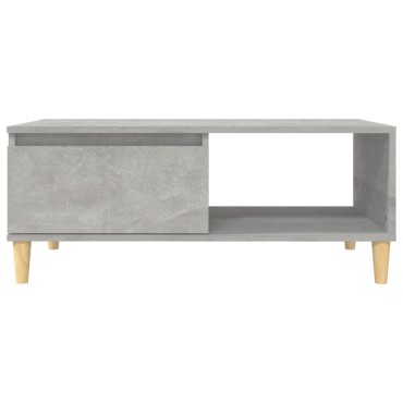 vidaXL Τραπεζάκι Σαλονιού Γκρι Σκυρ. 90x50x36,5cm Επεξεργ. Ξύλο 1 τεμ.