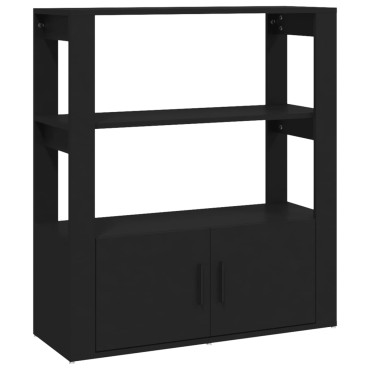 vidaXL Ντουλάπι Μαύρο 80x30x90cm από Επεξεργασμένο Ξύλο 1 τεμ.