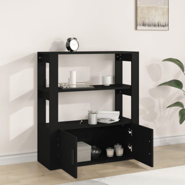 vidaXL Ντουλάπι Μαύρο 80x30x90cm από Επεξεργασμένο Ξύλο 1 τεμ.