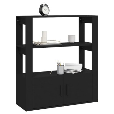 vidaXL Ντουλάπι Μαύρο 80x30x90cm από Επεξεργασμένο Ξύλο 1 τεμ.