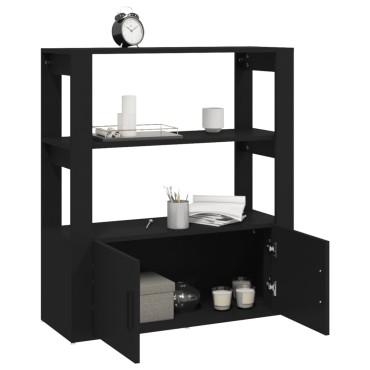 vidaXL Ντουλάπι Μαύρο 80x30x90cm από Επεξεργασμένο Ξύλο 1 τεμ.