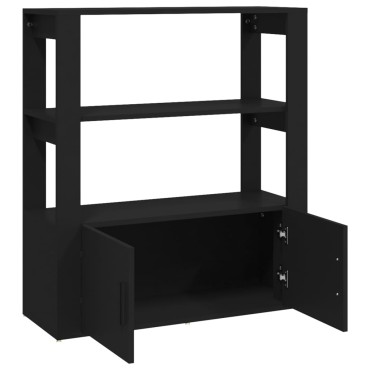 vidaXL Ντουλάπι Μαύρο 80x30x90cm από Επεξεργασμένο Ξύλο 1 τεμ.