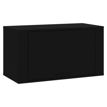 vidaXL Παπουτσοθήκη Επιτοίχια Μαύρη 70x35x38cm Επεξεργασμένο Ξύλο