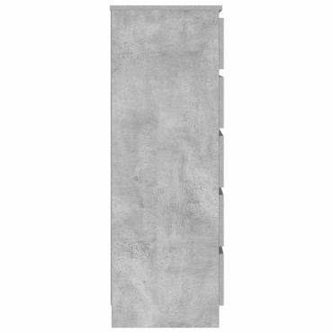 vidaXL Συρταριέρα Γκρι Σκυροδέματος 60x36x103cm Επεξεργασμένο Ξύλο 1 τεμ.