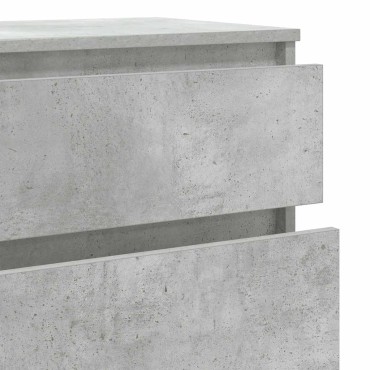 vidaXL Συρταριέρα Γκρι Σκυροδέματος 60x36x103cm Επεξεργασμένο Ξύλο 1 τεμ.