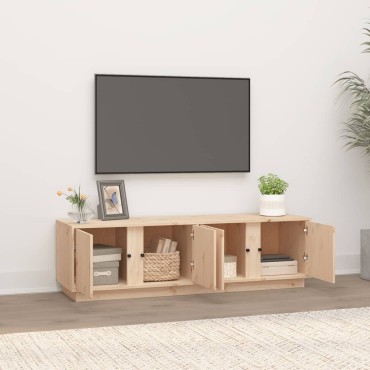 vidaXL Έπιπλο Τηλεόρασης 140x40x40cm από Μασίφ Ξύλο Πεύκου
