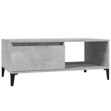 vidaXL Τραπεζάκι Σαλονιού Γκρι Σκυροδ. 90x50x36,5cm Επεξεργ. Ξύλο 1 τεμ.