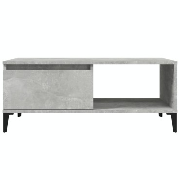 vidaXL Τραπεζάκι Σαλονιού Γκρι Σκυροδ. 90x50x36,5cm Επεξεργ. Ξύλο 1 τεμ.