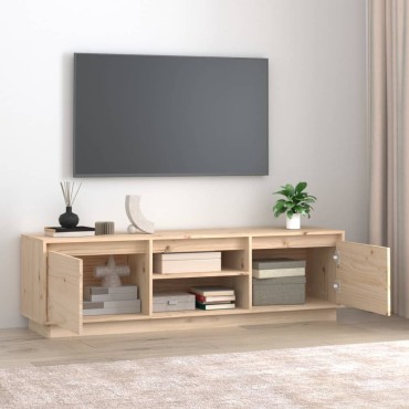 vidaXL Έπιπλο Τηλεόρασης 140x35x40cm από Μασίφ Ξύλο Πεύκου